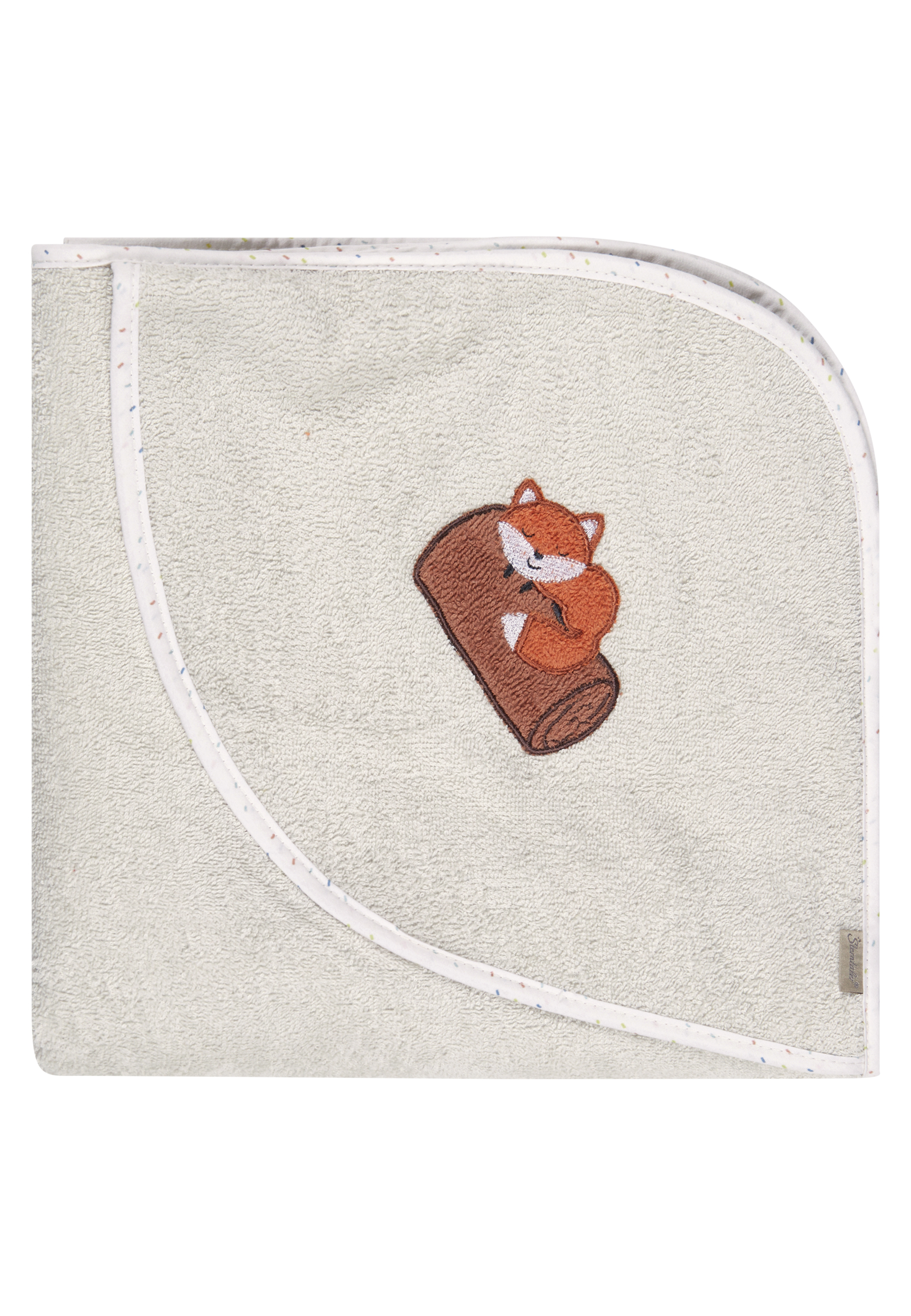 Kapuzenbadetuch 80x80 Filou lichtgrau Baumwolle