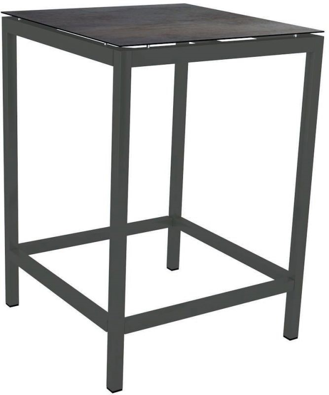 Outdoor Tavolo alto Stern grigio alluminio