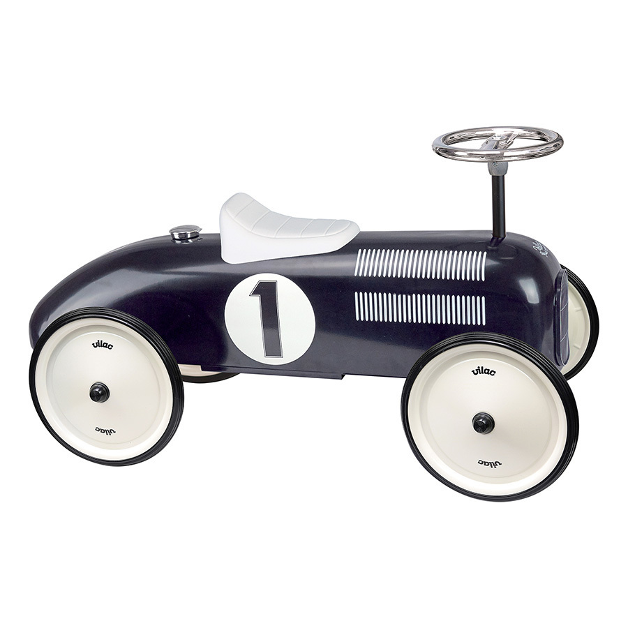 Rutschfahrzeug Vintage schwarz Metall