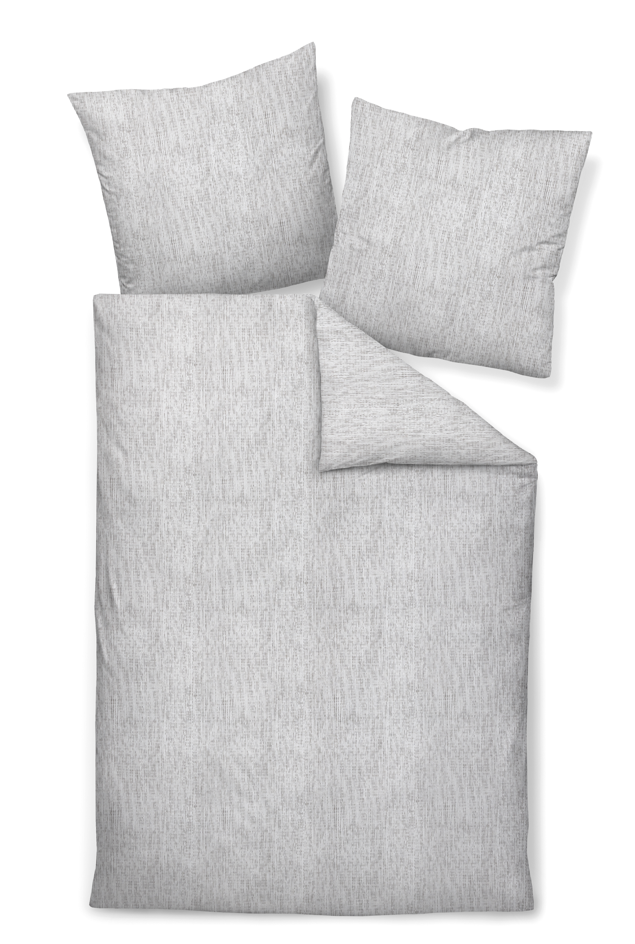 Bettwäsche CORTINA natur grau Soft-Cotton