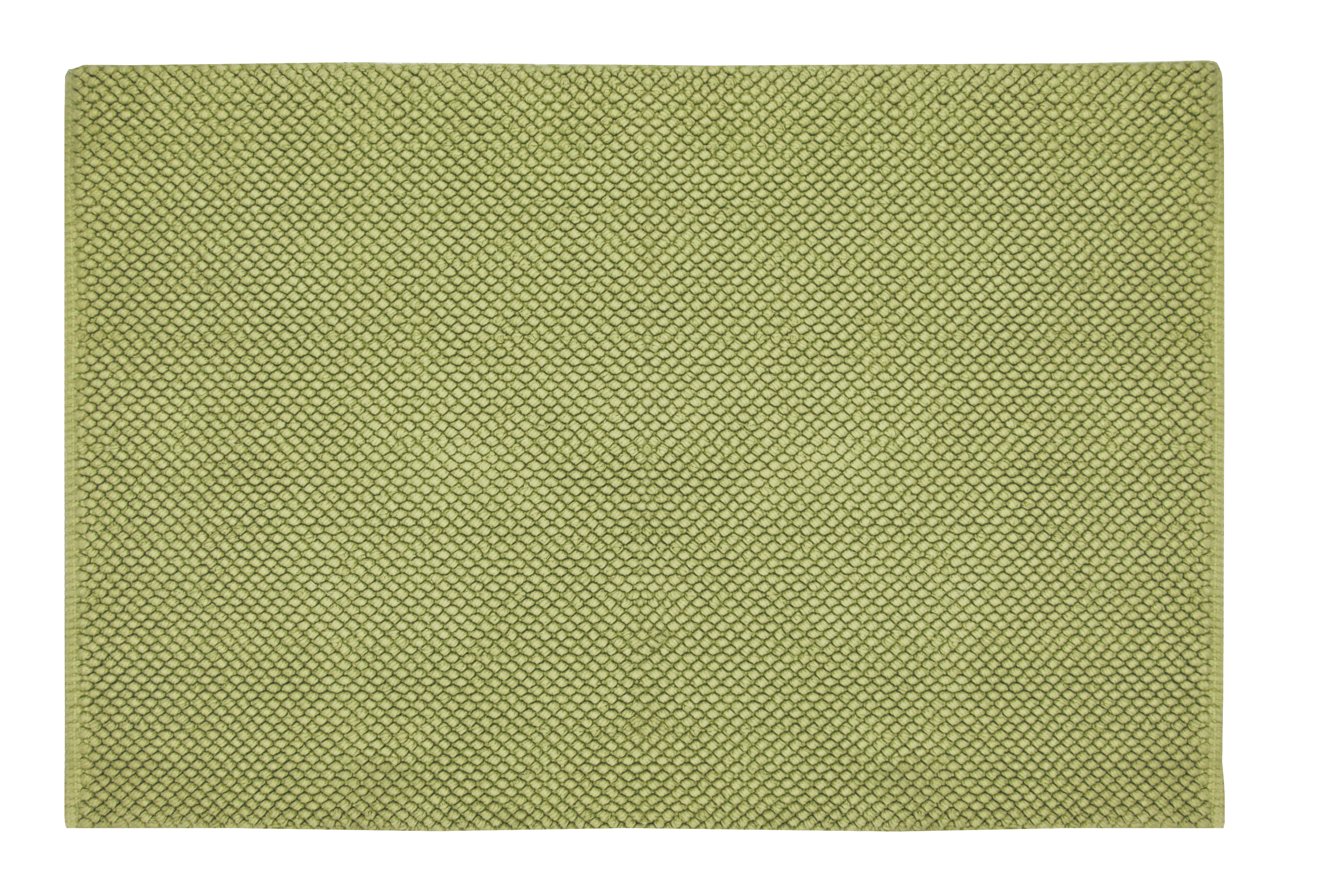 Tappeto da bagno Punto in cotone verde