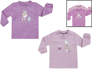 Camicia a maniche lunghe Spiss in cotone viola