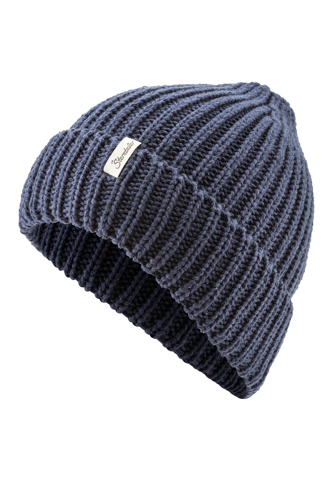 Berretto a maglia con risvolto per bambini navy unisex