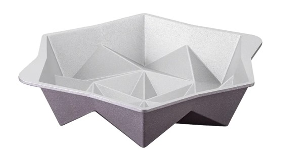 Forma rotonda Origami in fusione di alluminio oro rosa