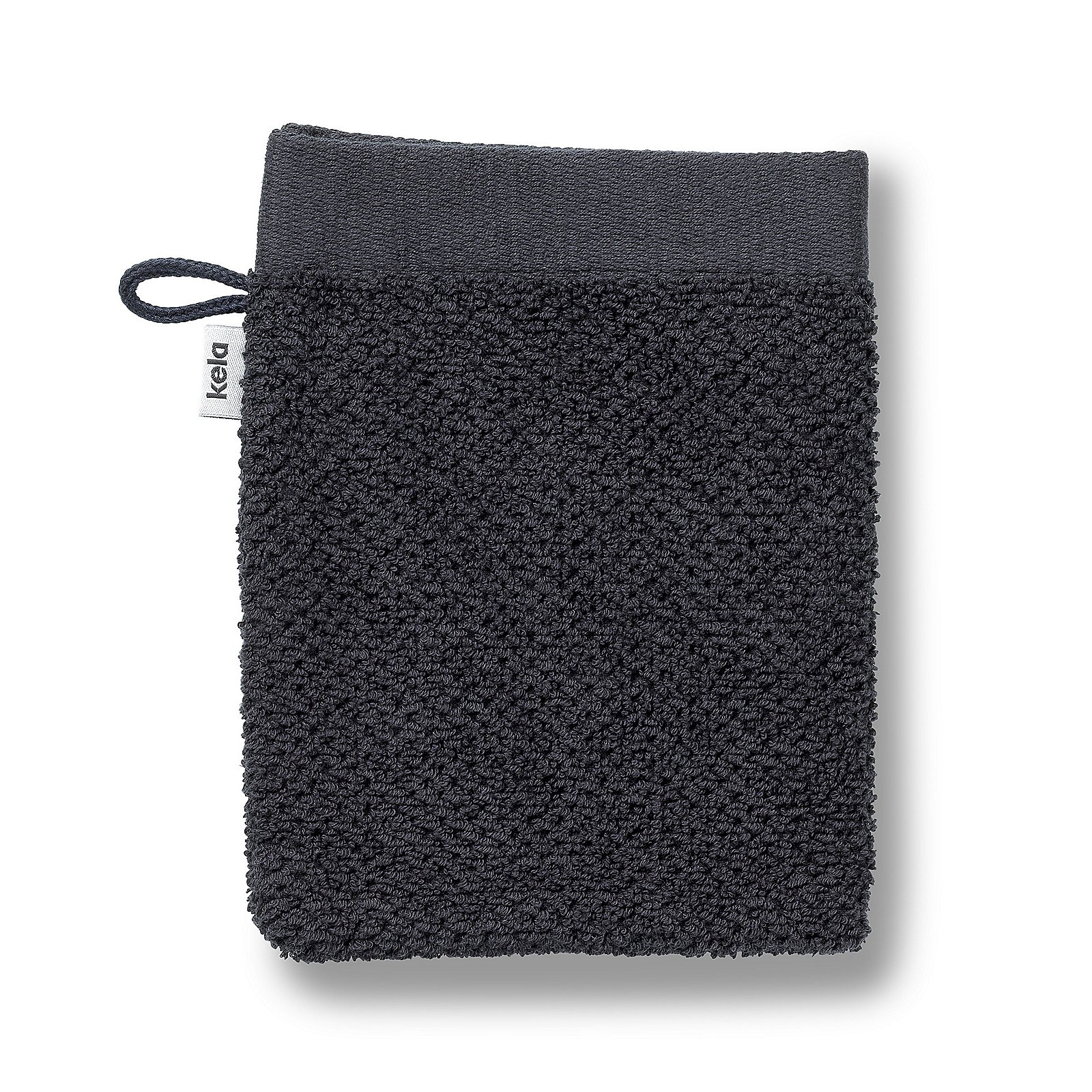 Waschhandschuh Lavinia schwarz 100% Baumwolle