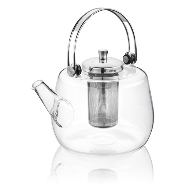 Teekanne mit Teesieb Infusa Edelstahl/Glas transparent