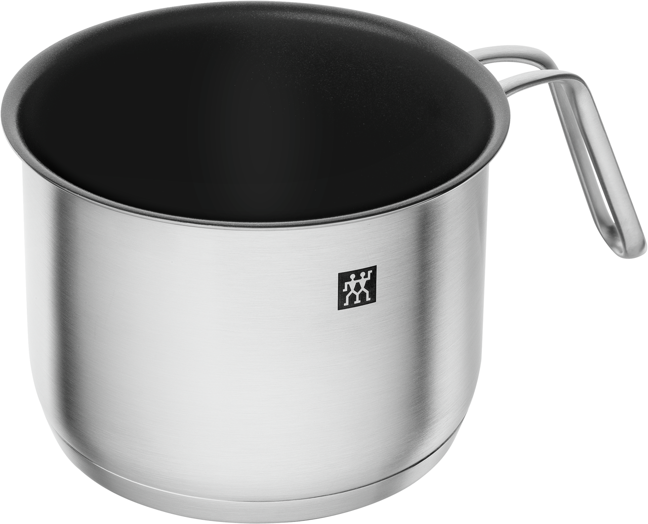 Milchtopf Pico silber + schwarz Metall