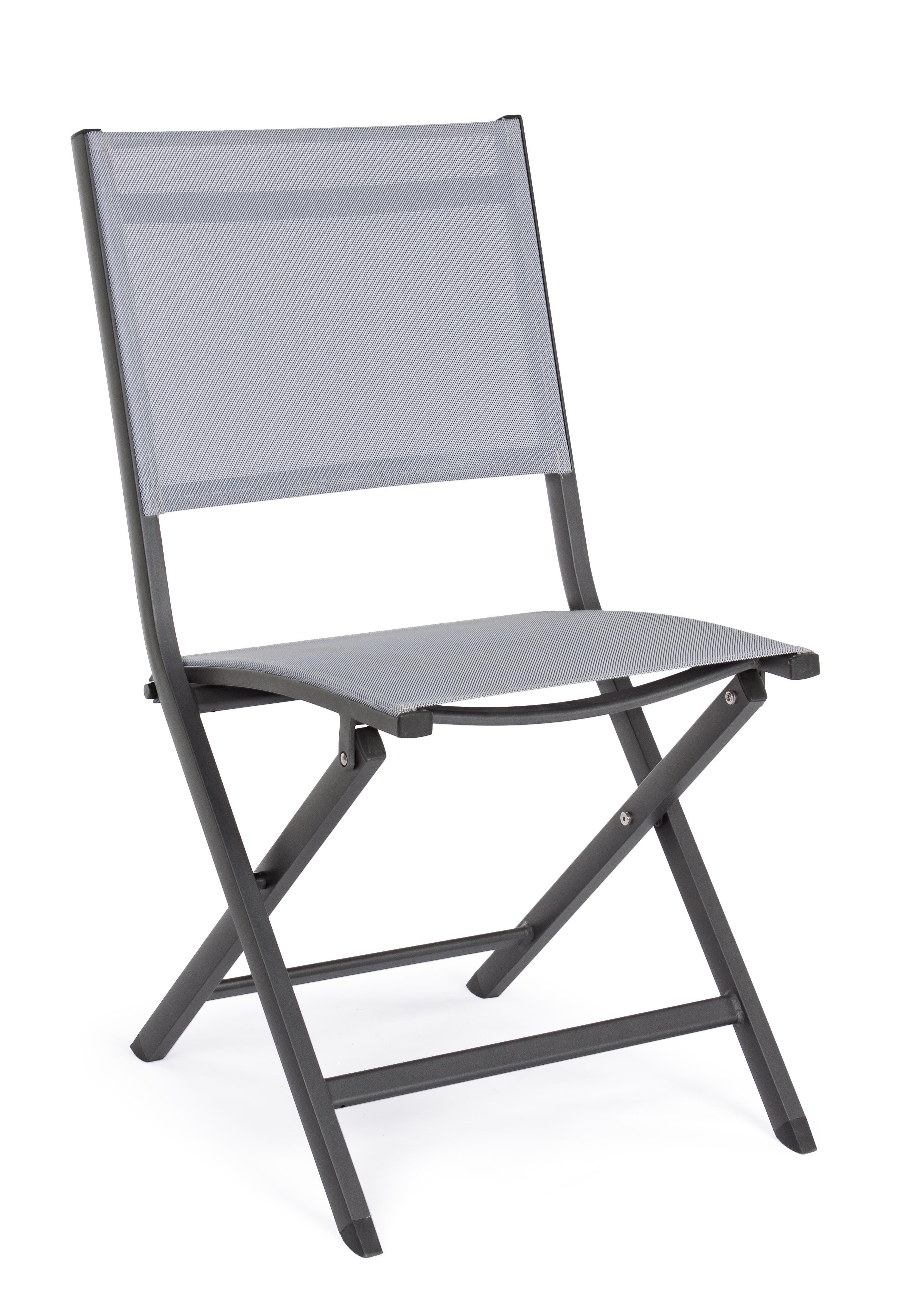 Outdoor Stuhl Elin anthrazit Aluminium Textilene