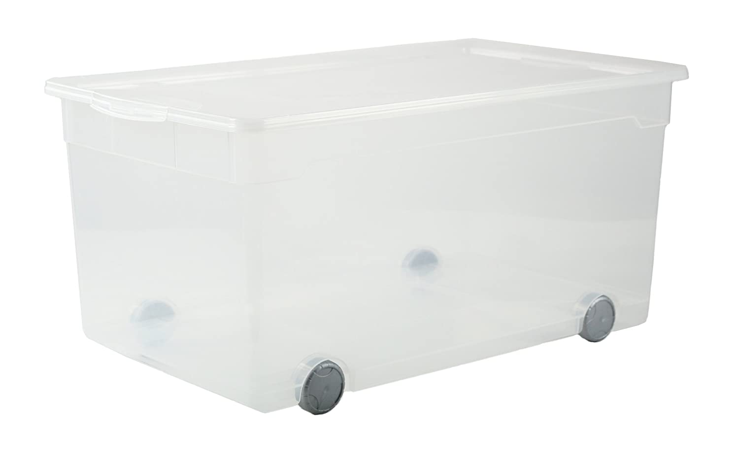Clearbox mit Rollen 63 l CLEAR