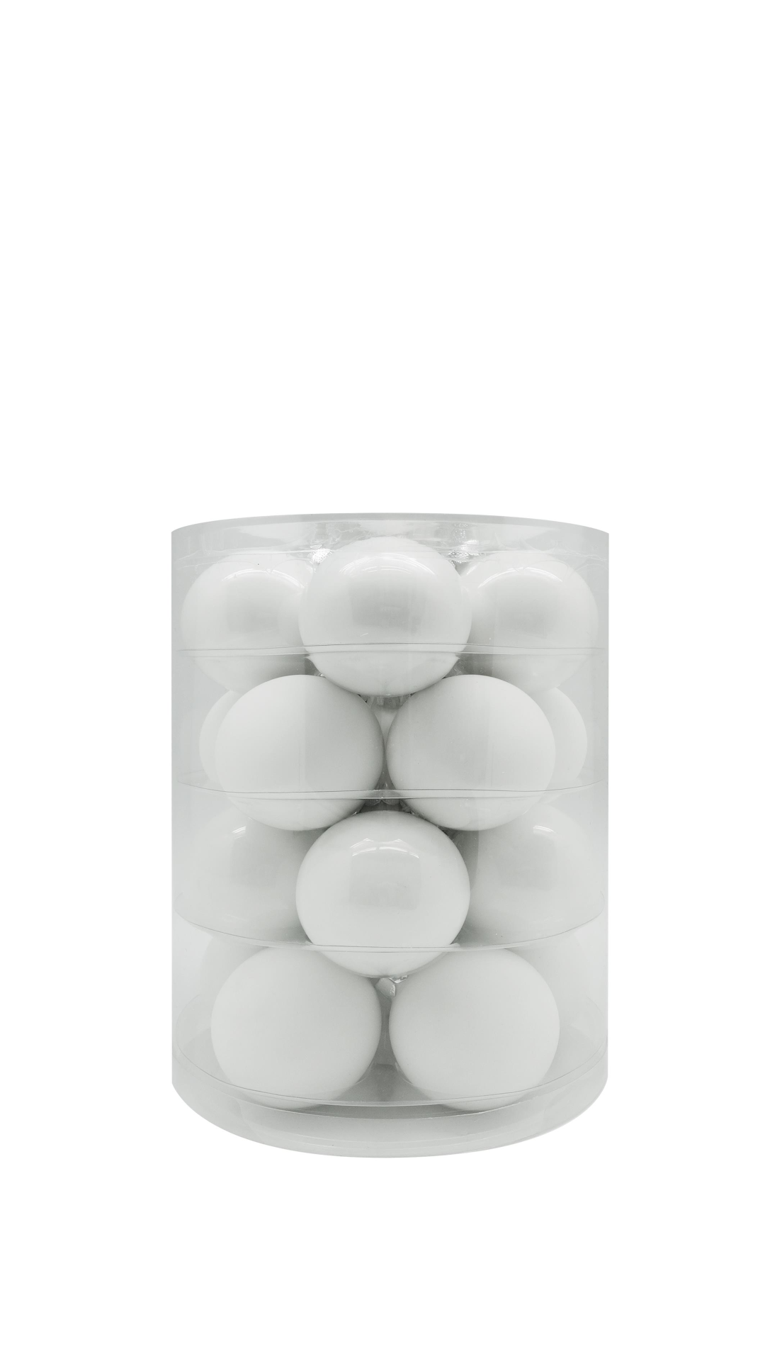 Weihnachtskugelset Pure White weiß Glas