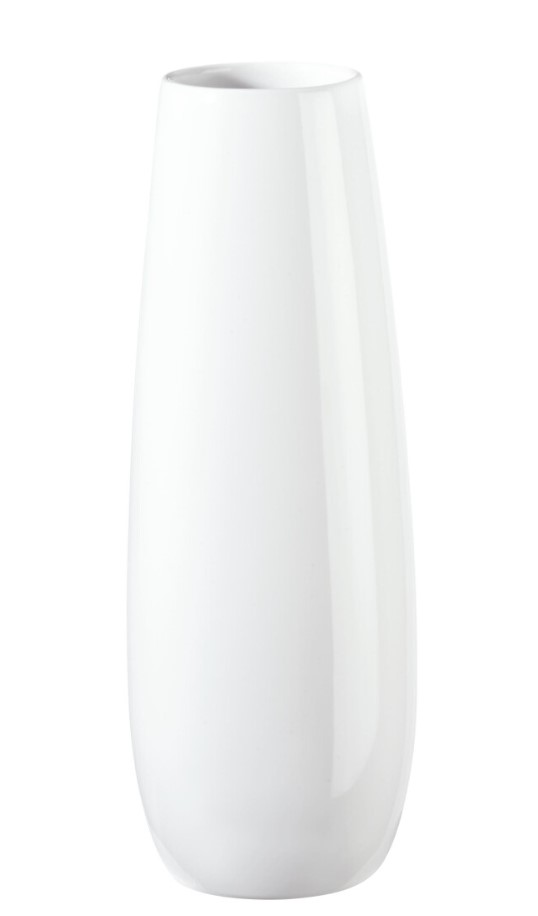 Vase Ease weiß glänzend Steingut