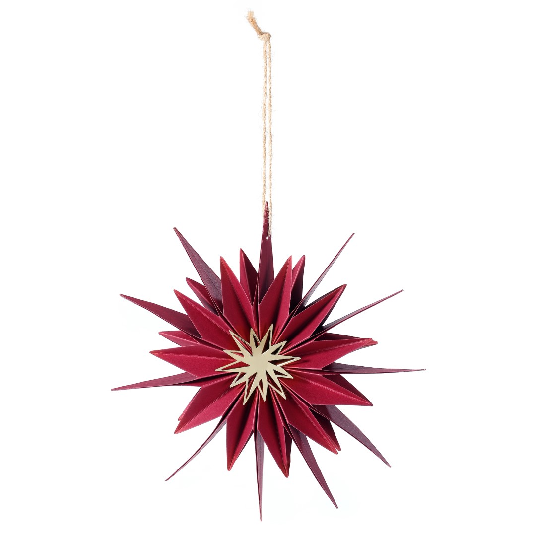 Dekostern Ruby Nights rot Papier