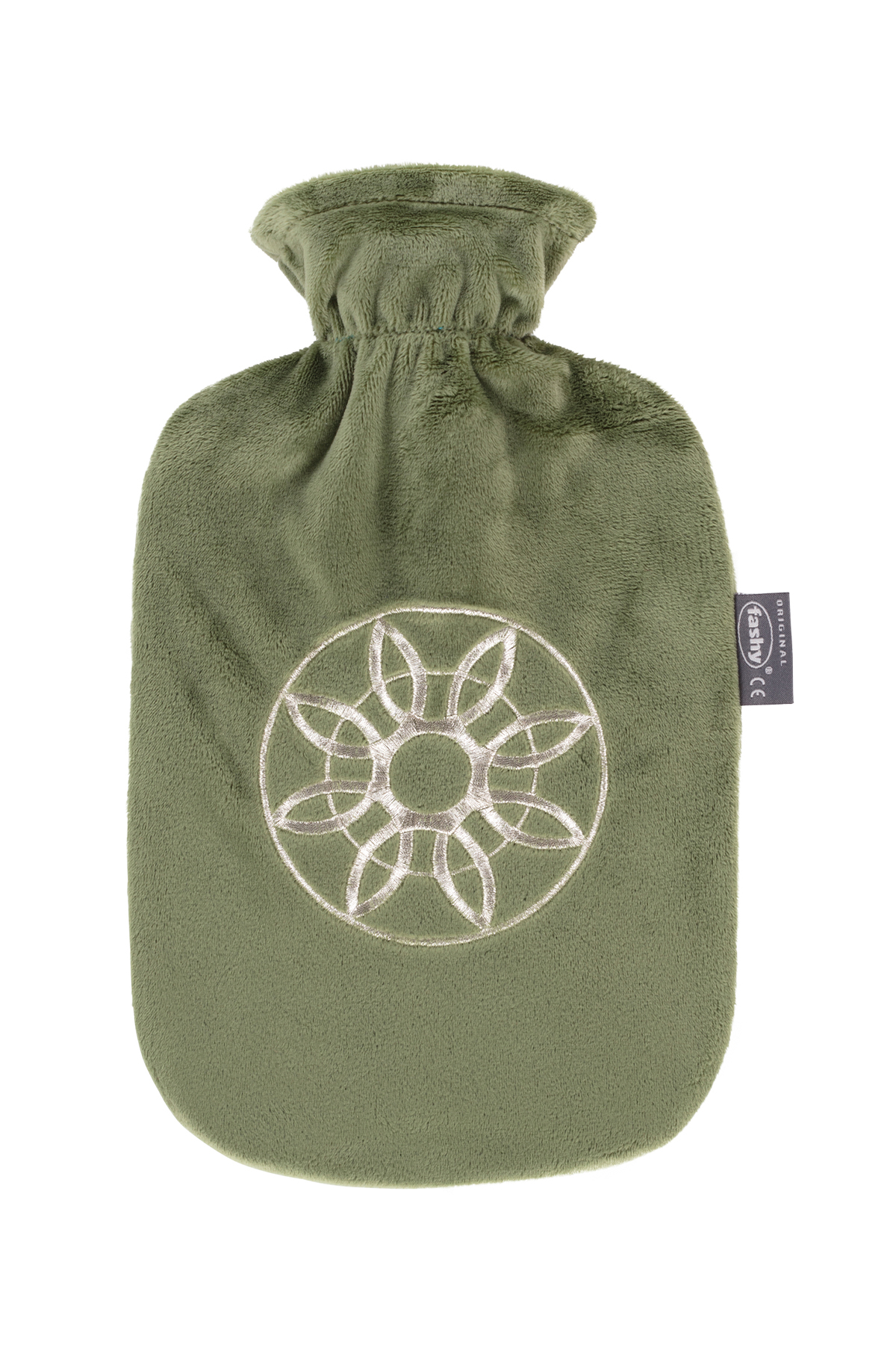 Wärmflasche mit Bezug Fashy grün Polyester