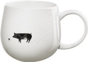 Henkelbecher Pig magu New Bone China weiß