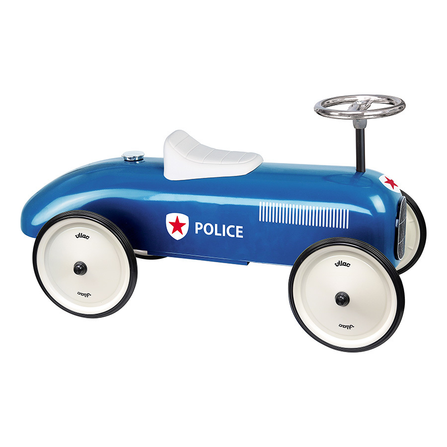 Rutschfahrzeug Vintage blau Metall