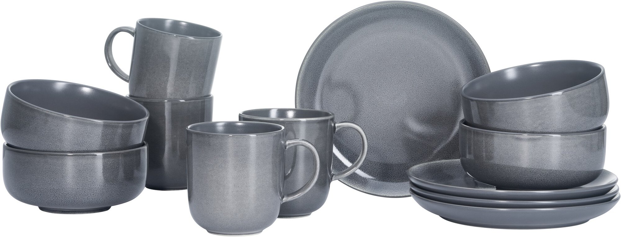 Set da colazione in gres Toledo antracite