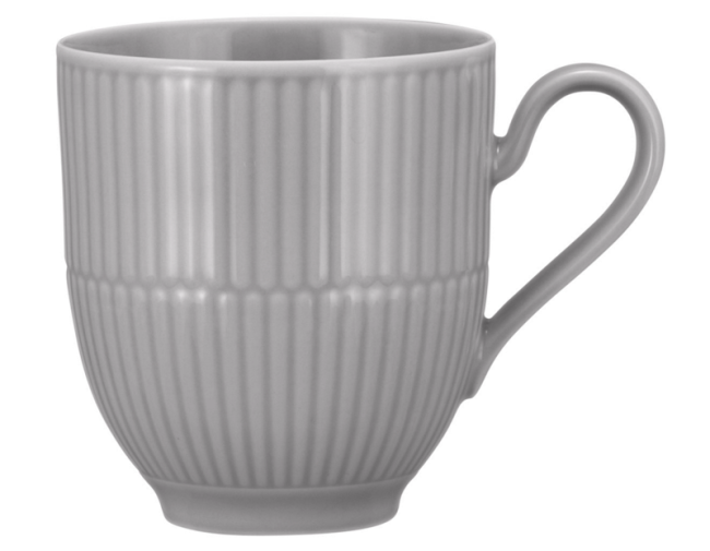 Becher Amina grau Grau Porzellan