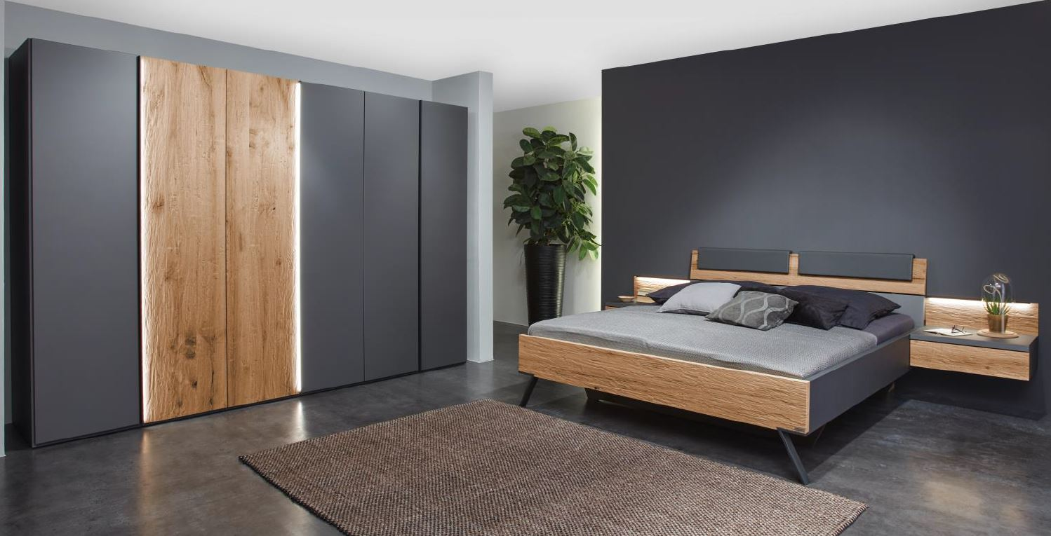 Schlafzimmer Interliving 1025 graphit Eiche