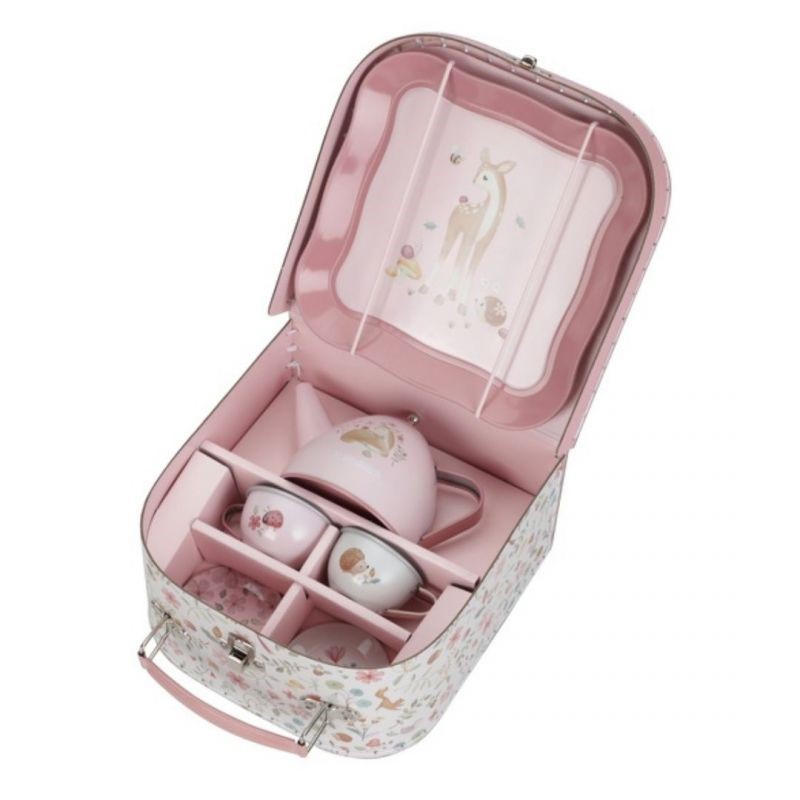 Teeservice Little Dutch pink weiß Metall Kunststoff