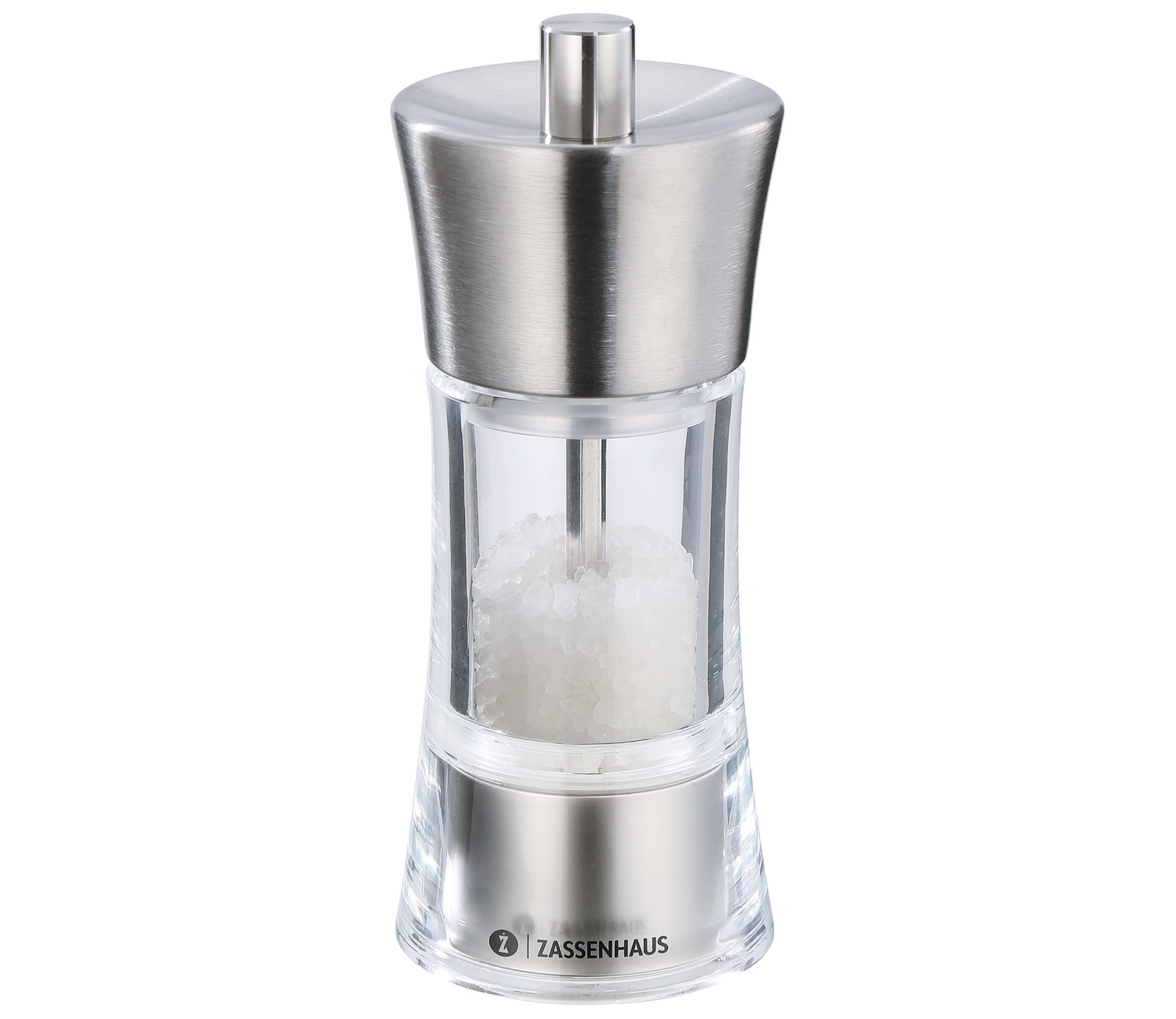 Macina sale Aquisgrana acciaio inox trasparente acrilico