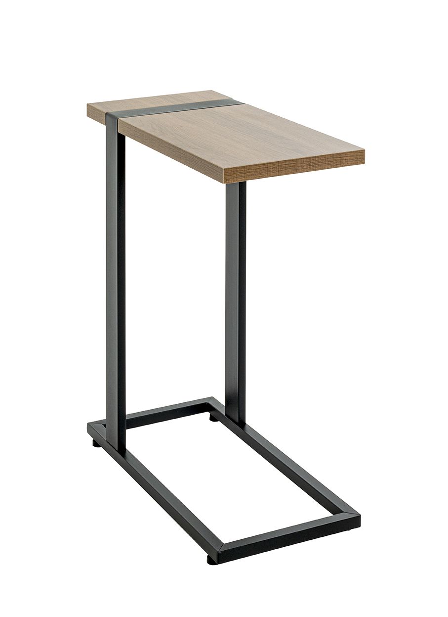 Beistelltisch Saragossa braun schwarz Holz Metall
