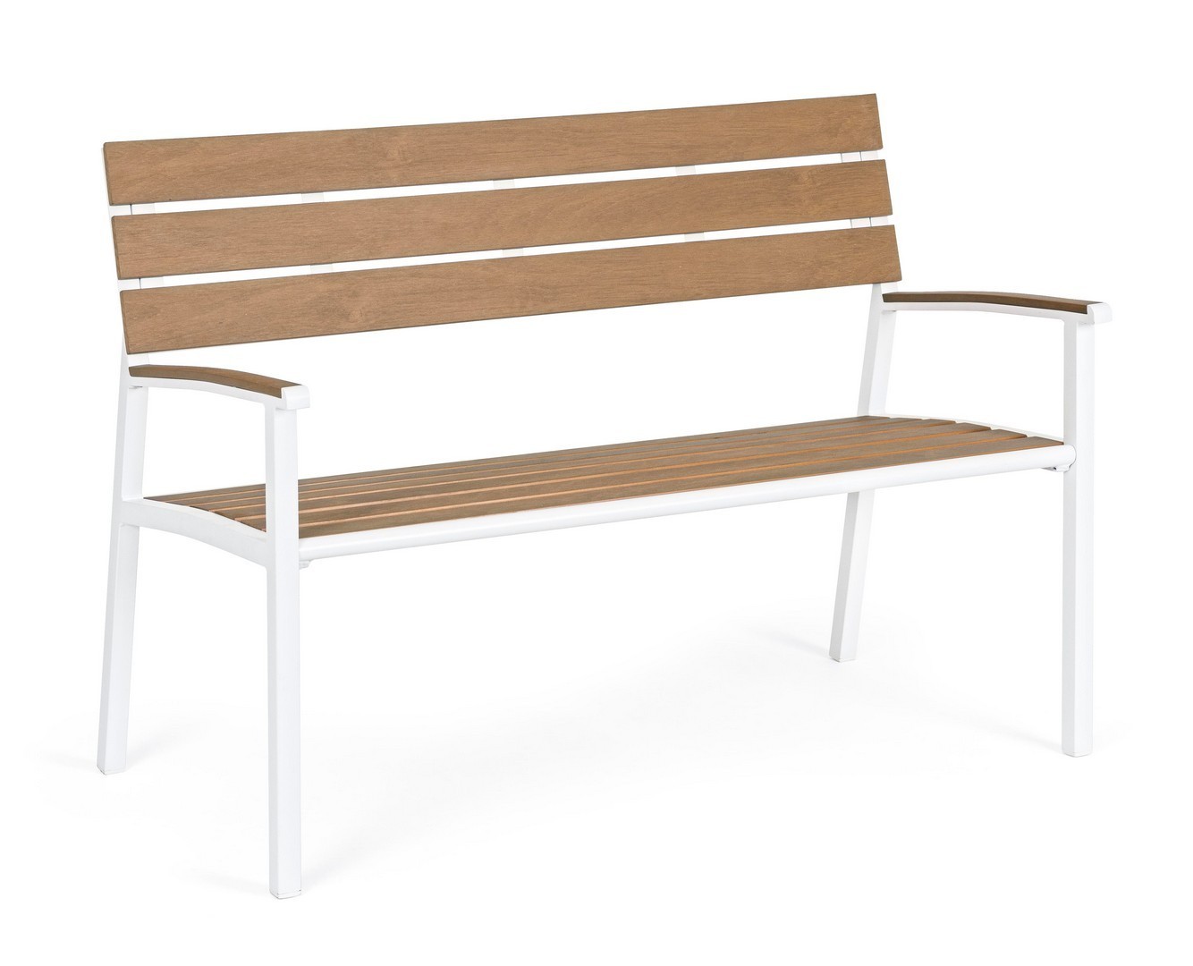 Outdoor Bank Isak braun Holz Aluminium