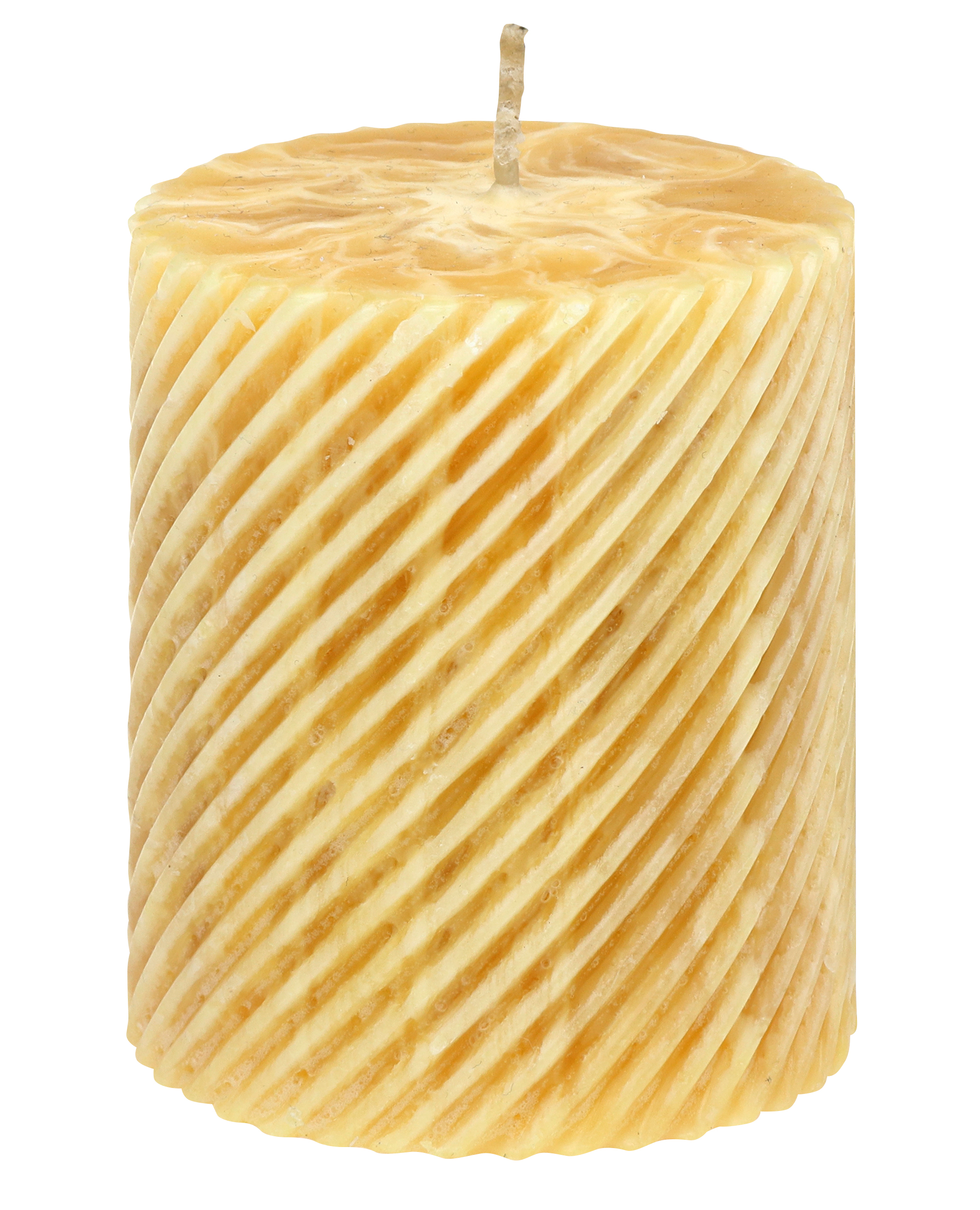 Kerze Bienenwachs Orange Wachs