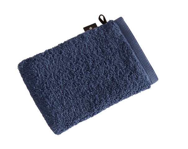 Waschhandschuh HIGH LINE blau Frottee