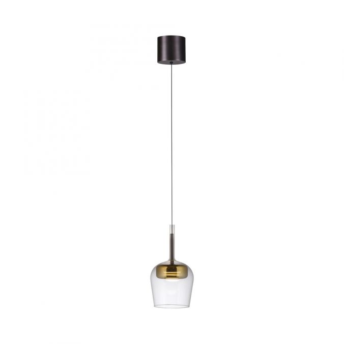 Lampada a sospensione Q-Kon vetro oro metallo