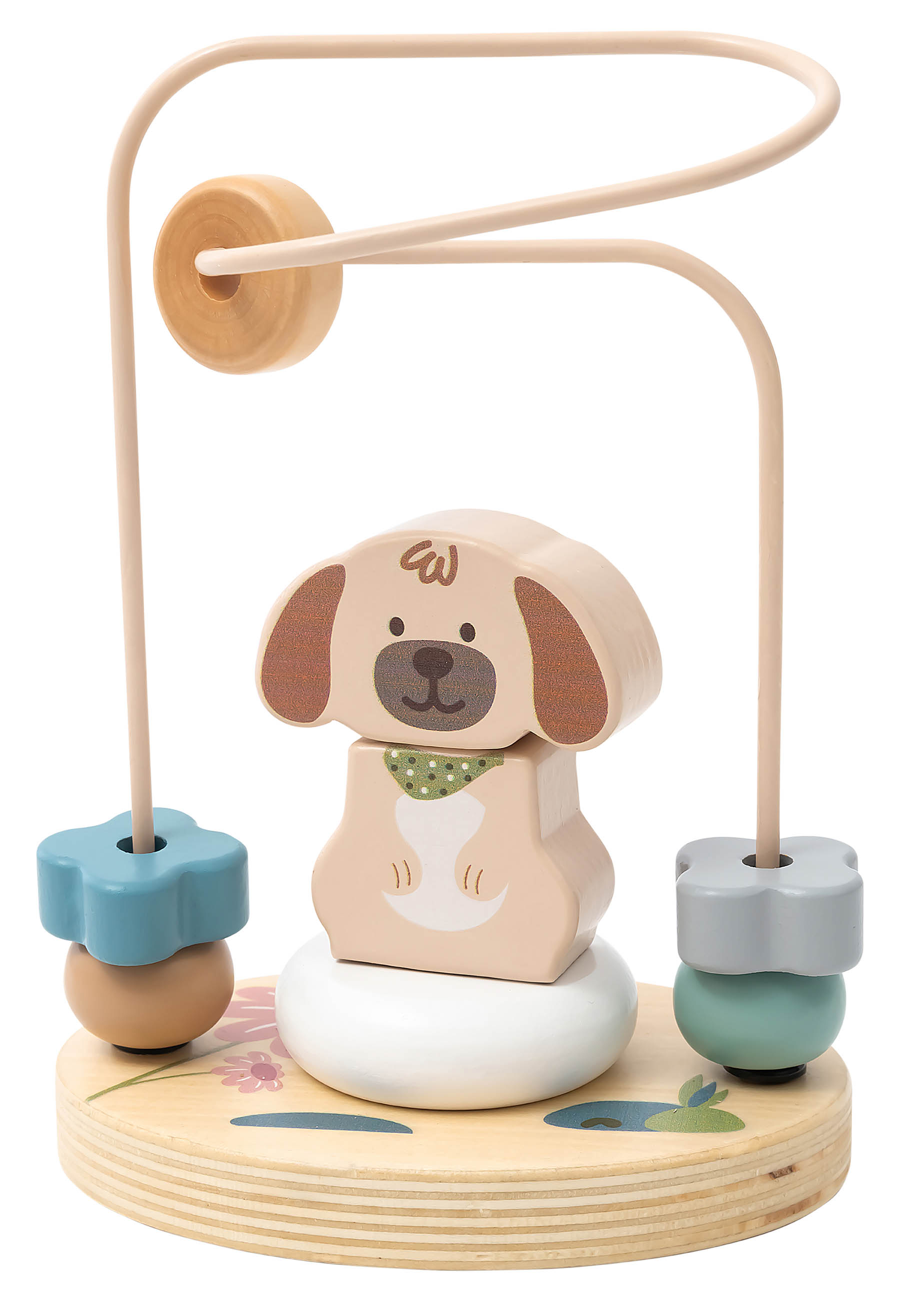 Motorikschleife Lucky bunt Holz