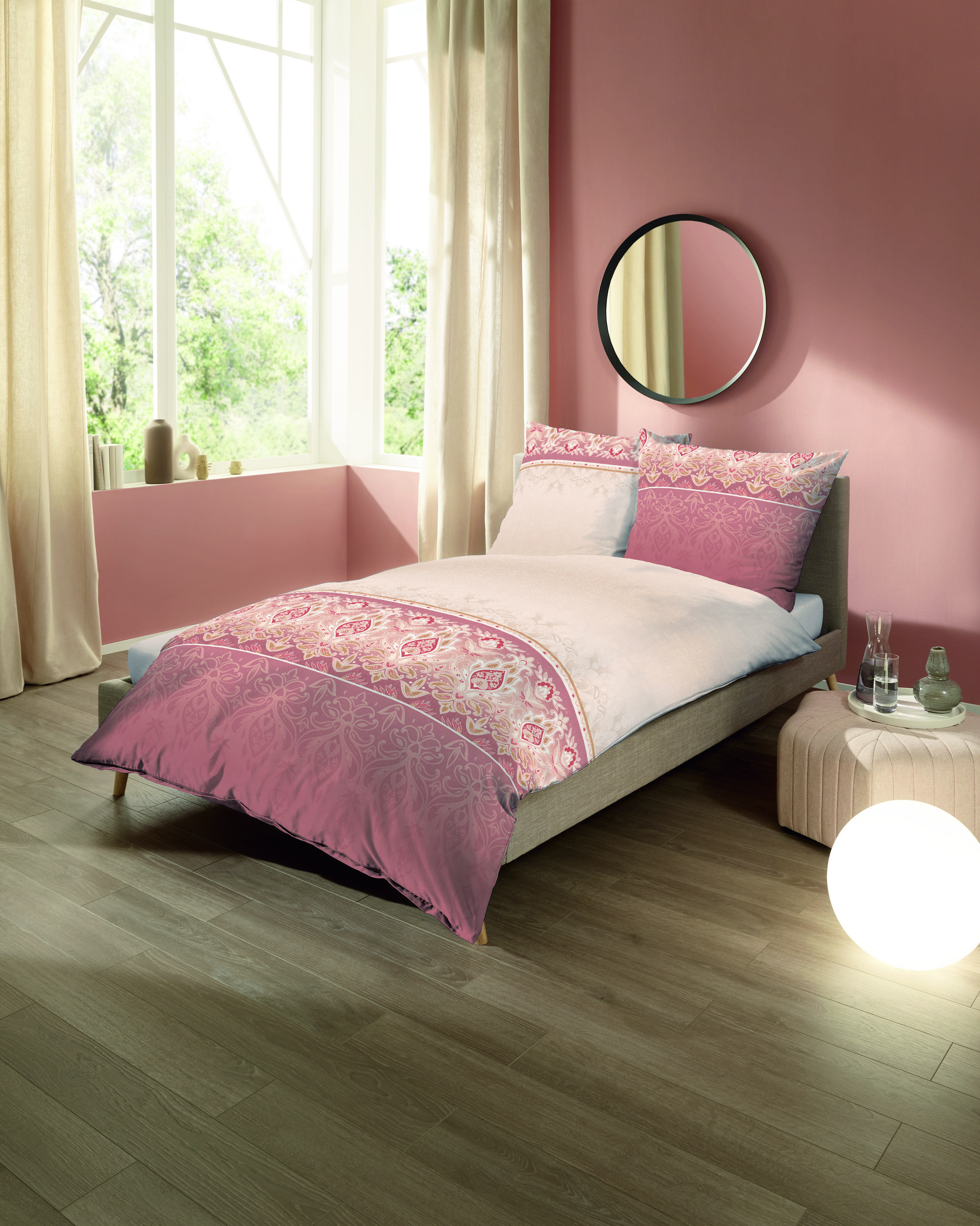 Bettwäsche Deluxe pink Baumwolle | pink