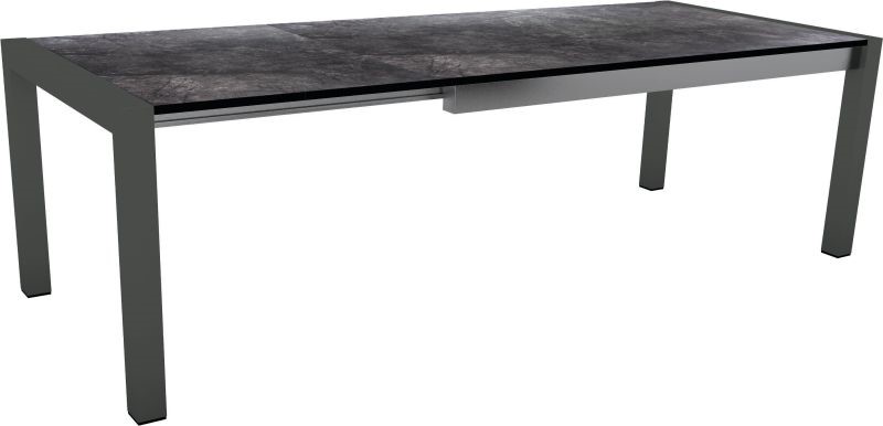 Outdoor Ausziehtisch anthrazit HPL Aluminium