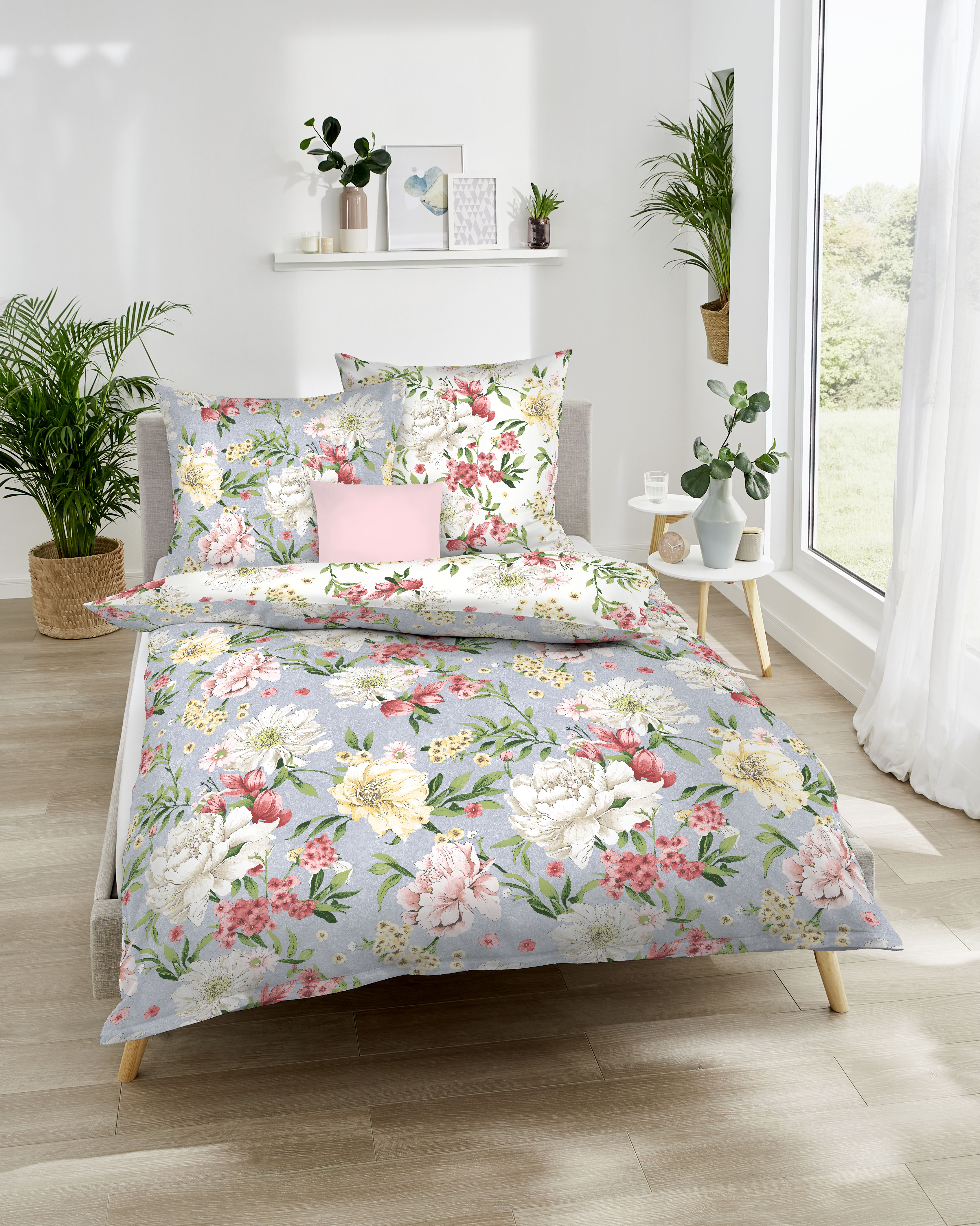 Biancheria da letto in cotone tortora Flirtation