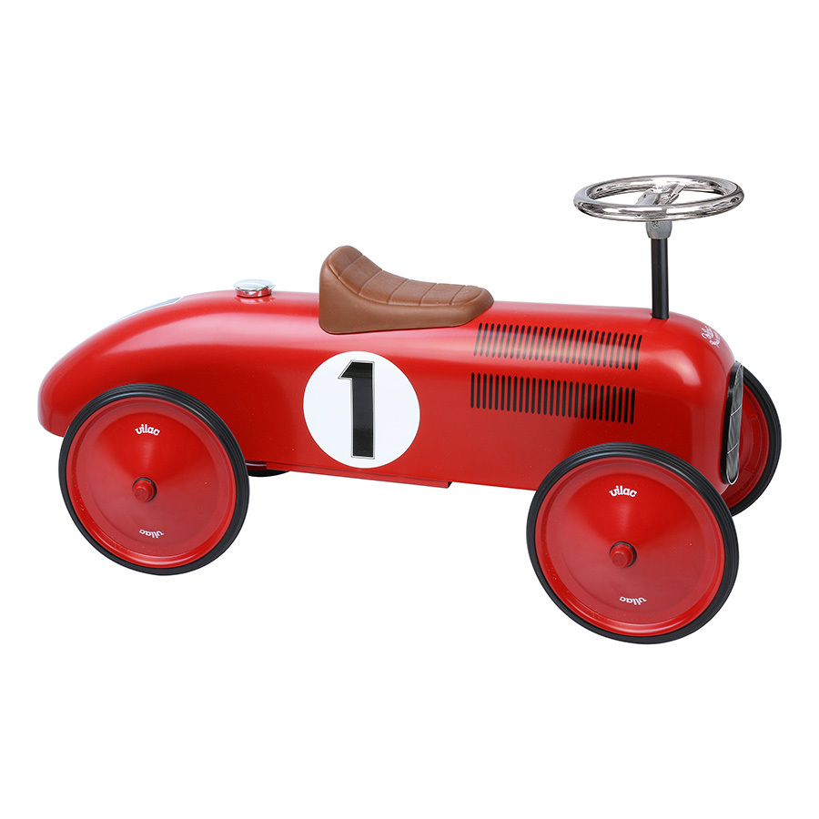 Rutschfahrzeug Vintage rot Metall