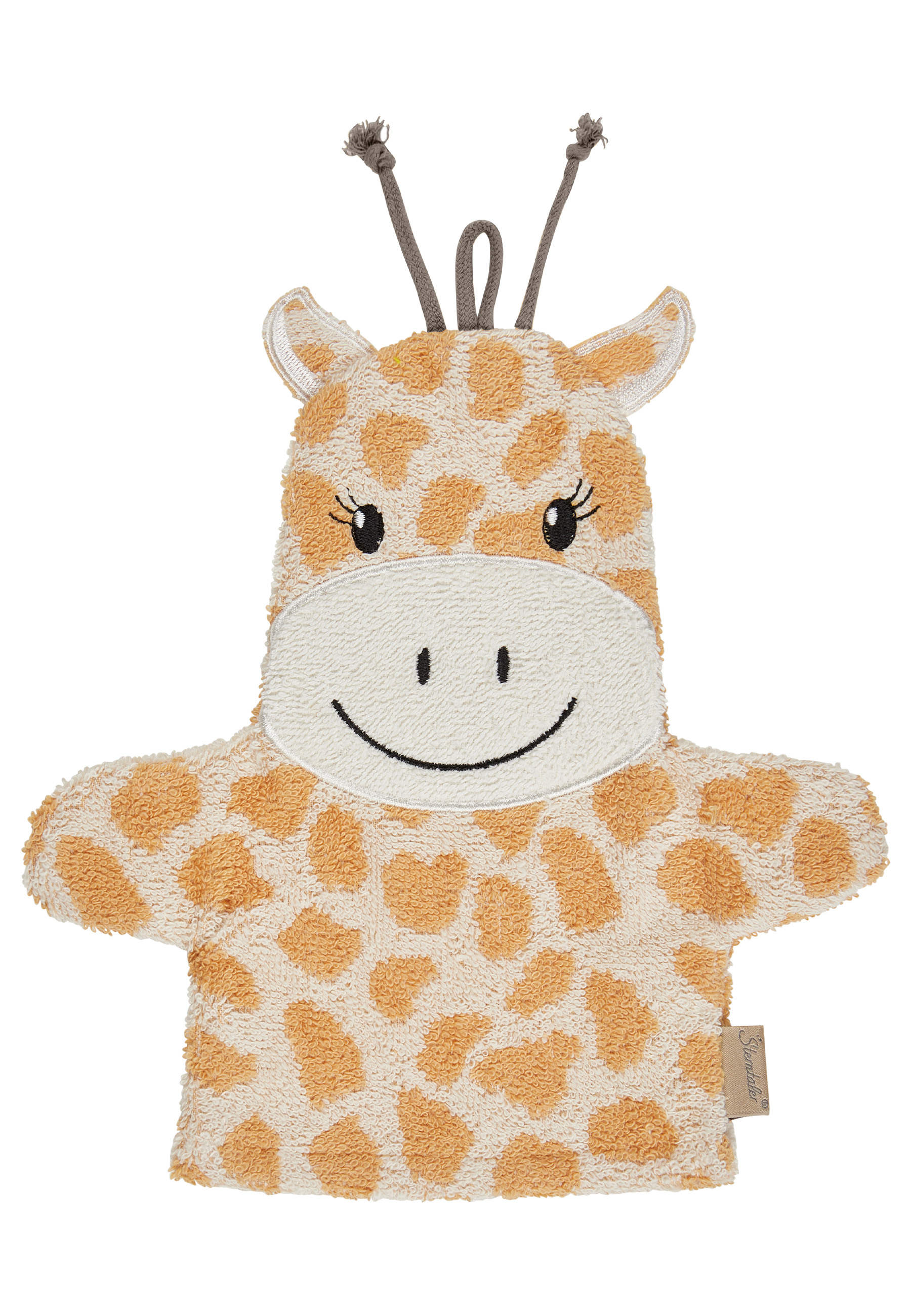 Waschhandschuh Giraffe Kaya beige Baumwolle