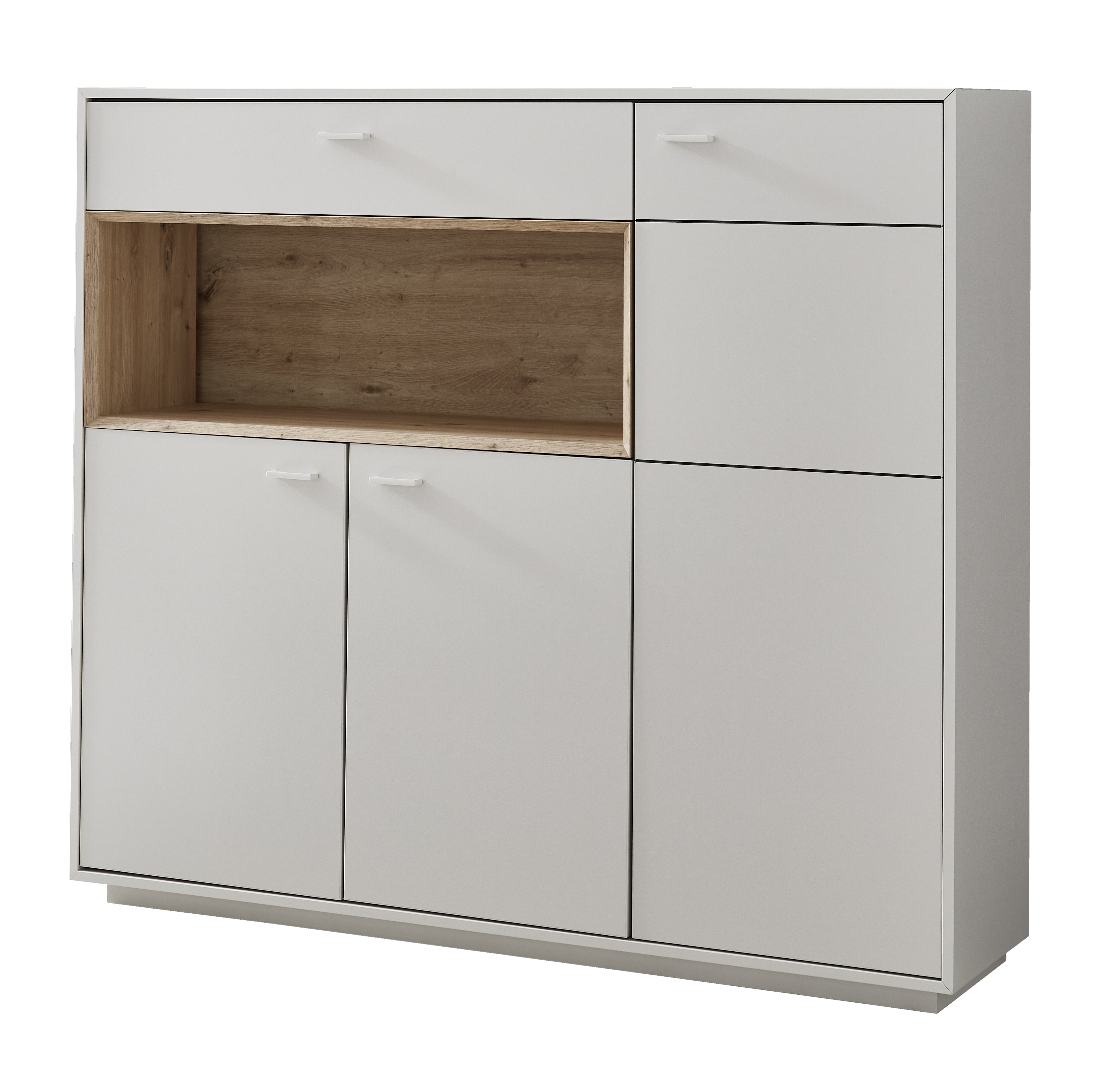Highboard Coruna grau braun Eiche