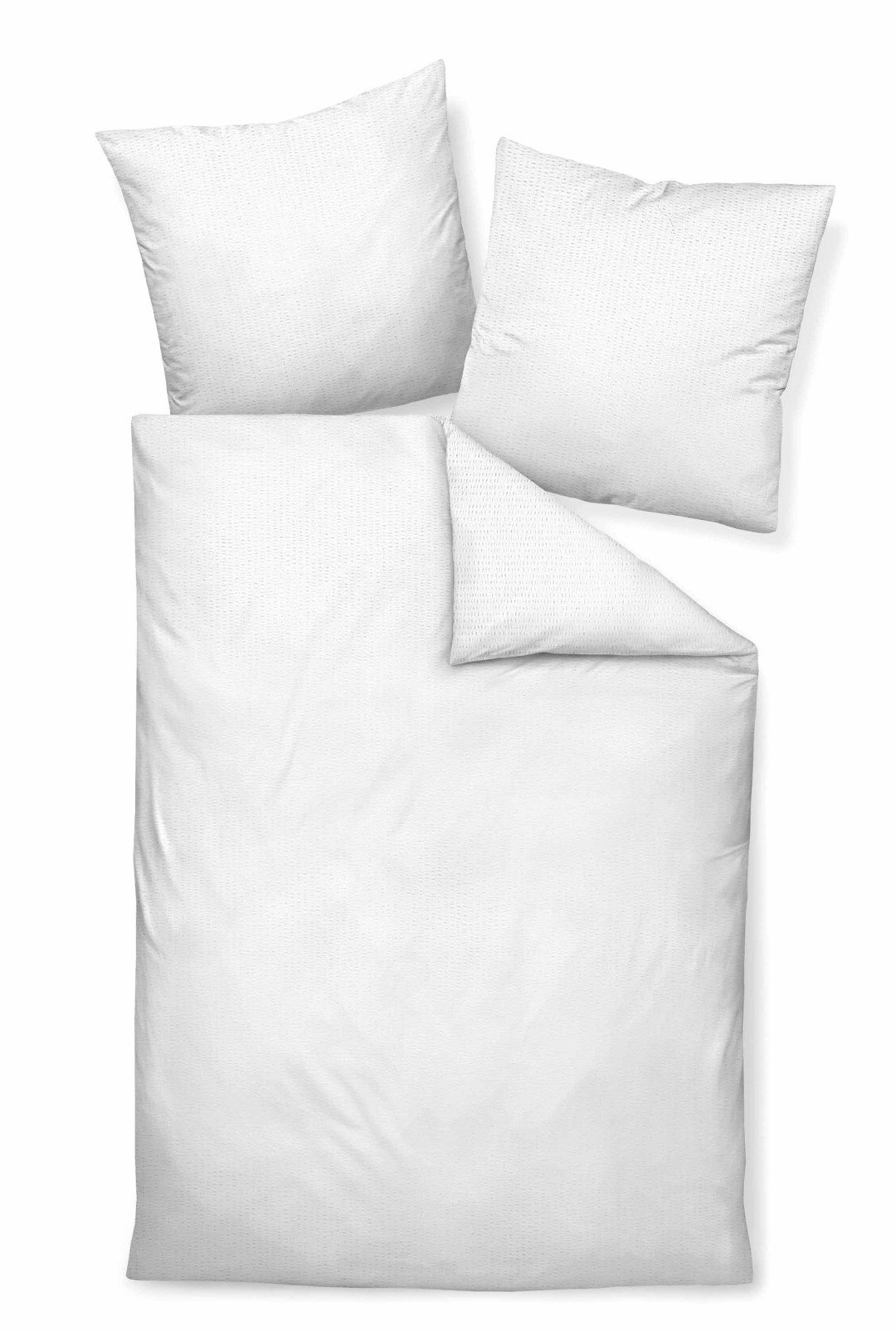 Biancheria da letto bianca 135x200,60x80 PIANO Mako-Soft-Seersucker