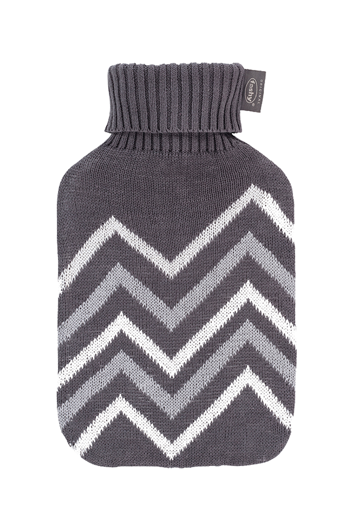 Wärmflasche mit Bezug Fashy grau Baumwolle
