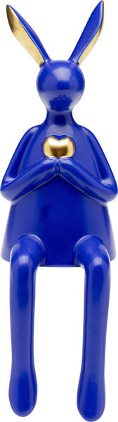 Deko Figur SITTINGRABBIT blau