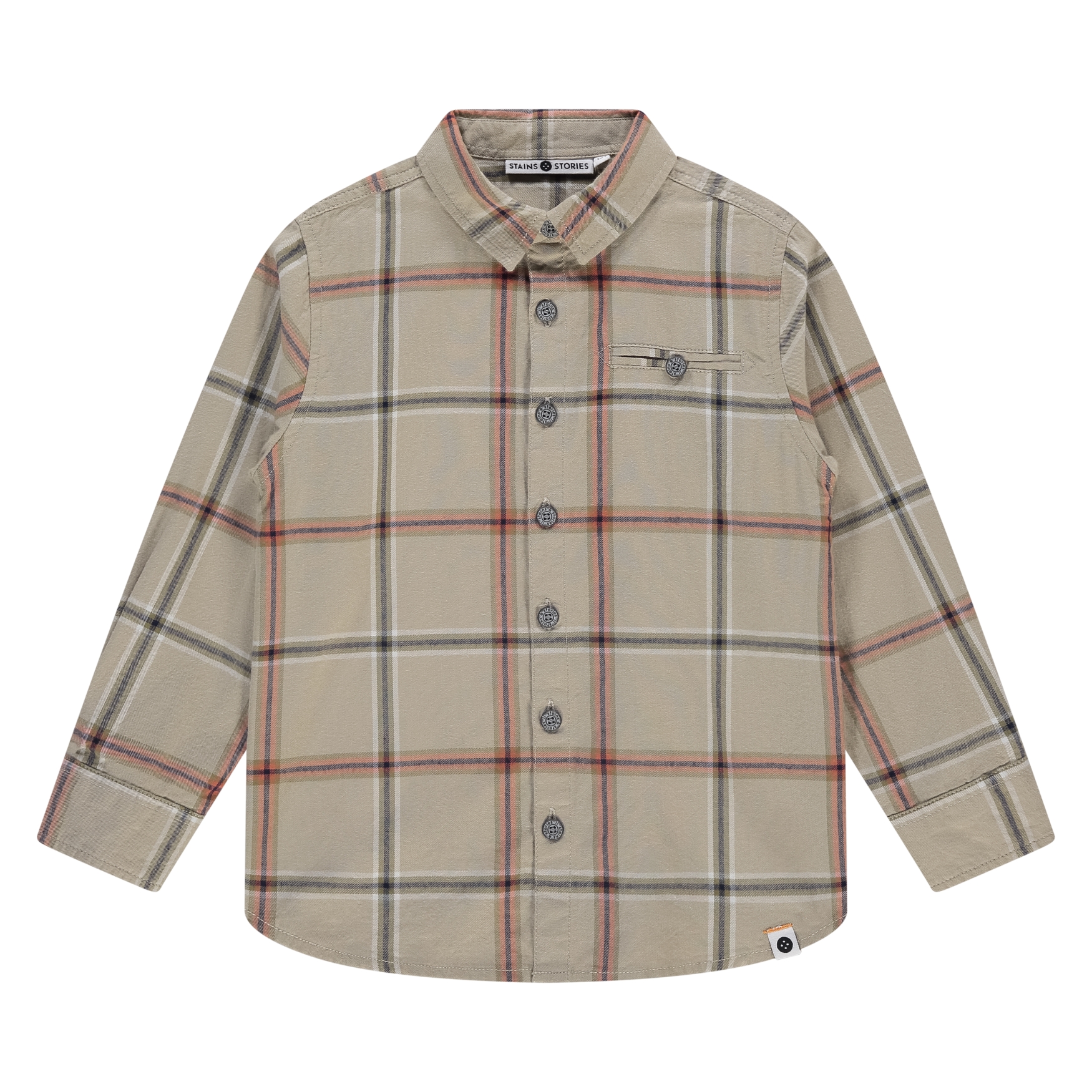 Camicia Boys Babyface in cotone marrone