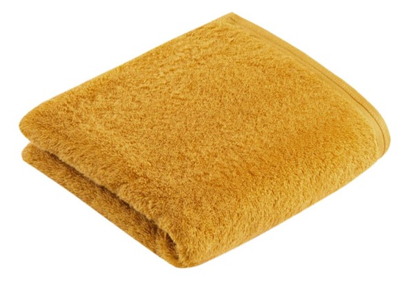Handtuch Vegan Life gelb Frottee