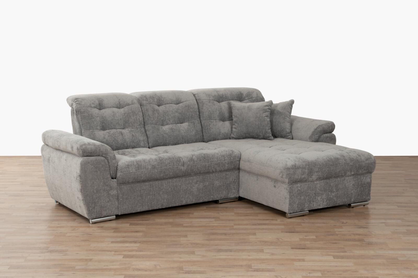 Ecksofa Bilbao grau Stoff