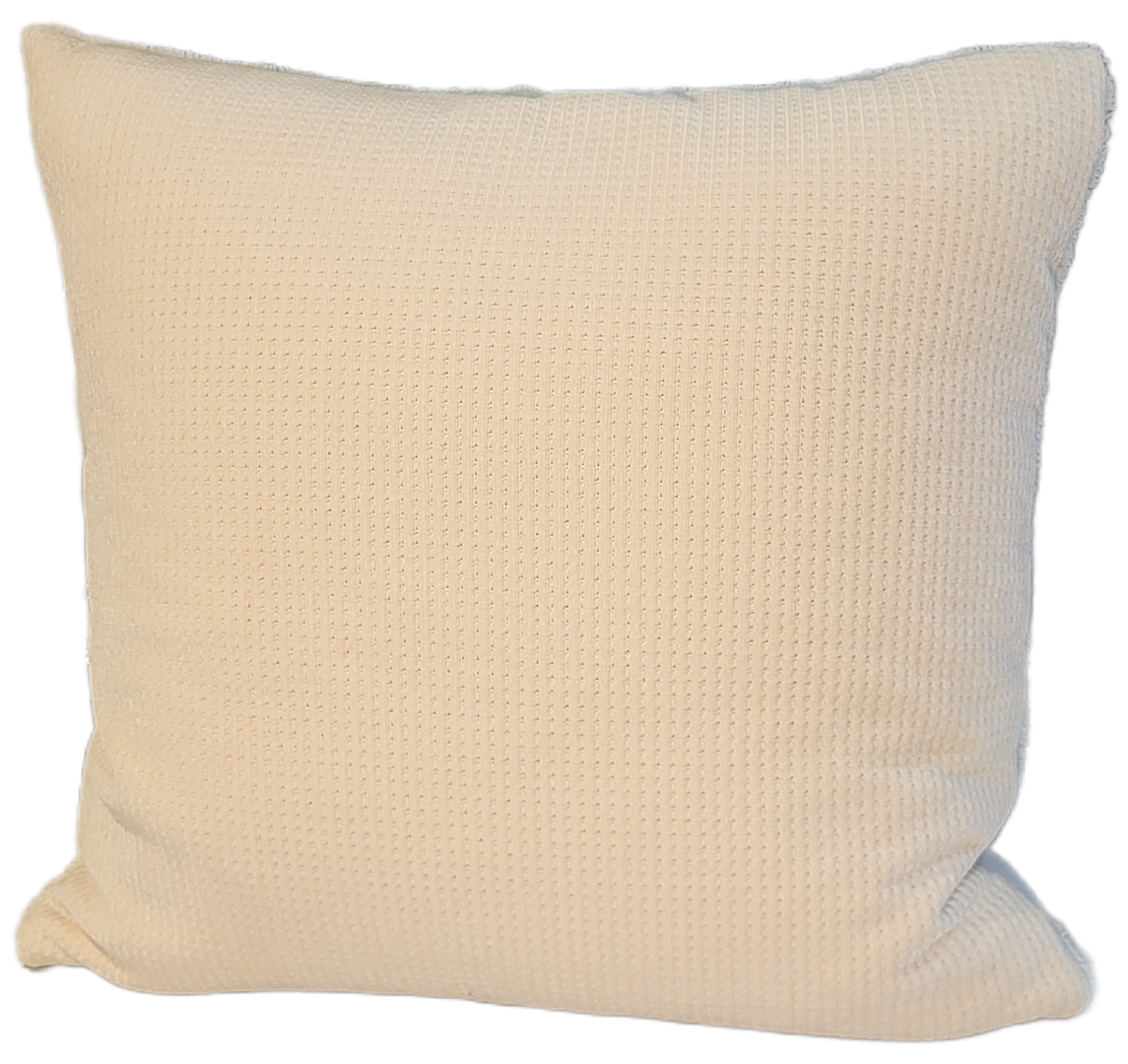 Copricuscino Wanda in poliestere bianco sporco