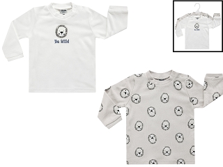 Maglia maniche lunghe Spiss in cotone bianco grigio