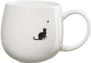 Tazza Cat magu New Bone China bianco lucido