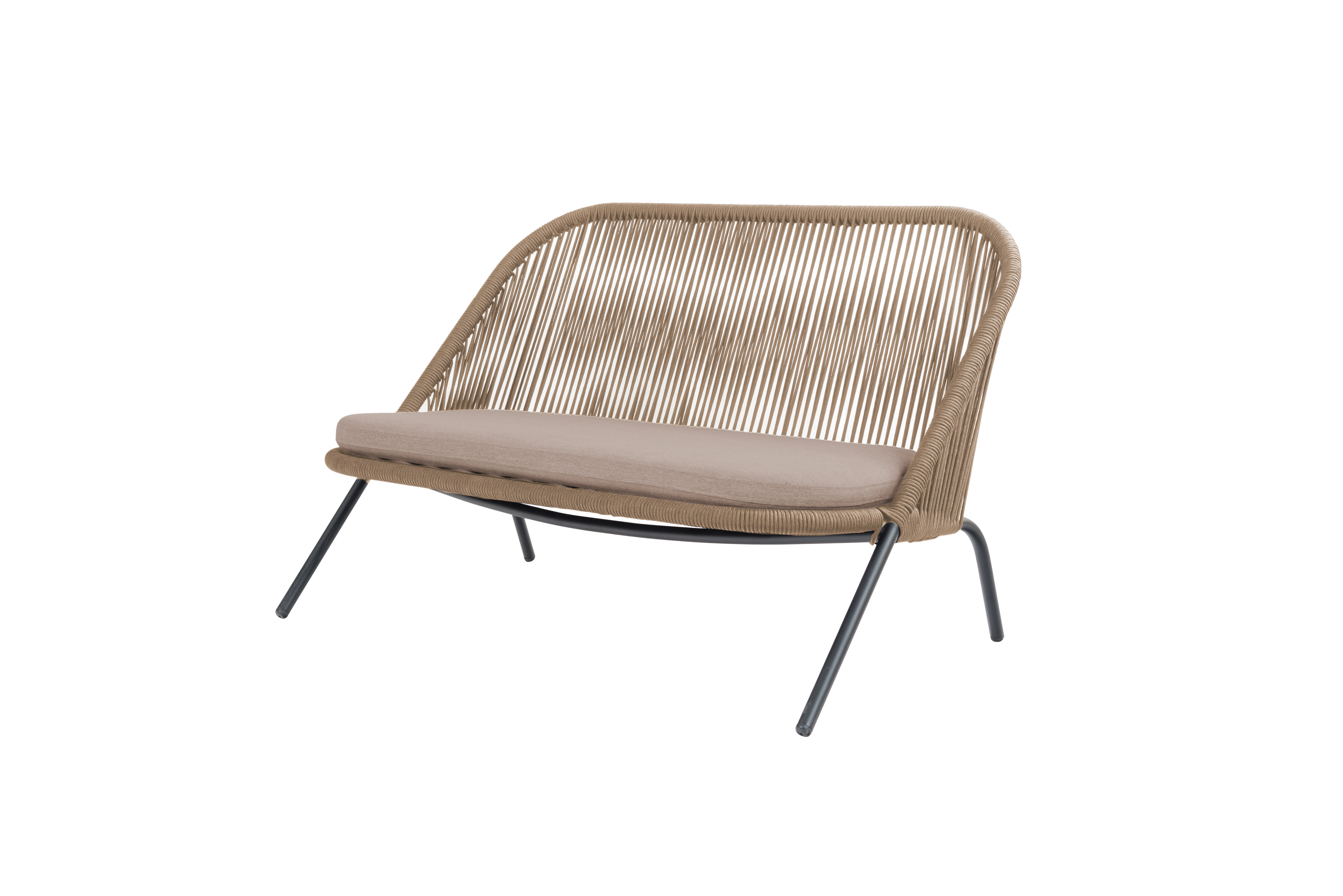 Outdoor Loungesofa Bella beige Stahl Stoff