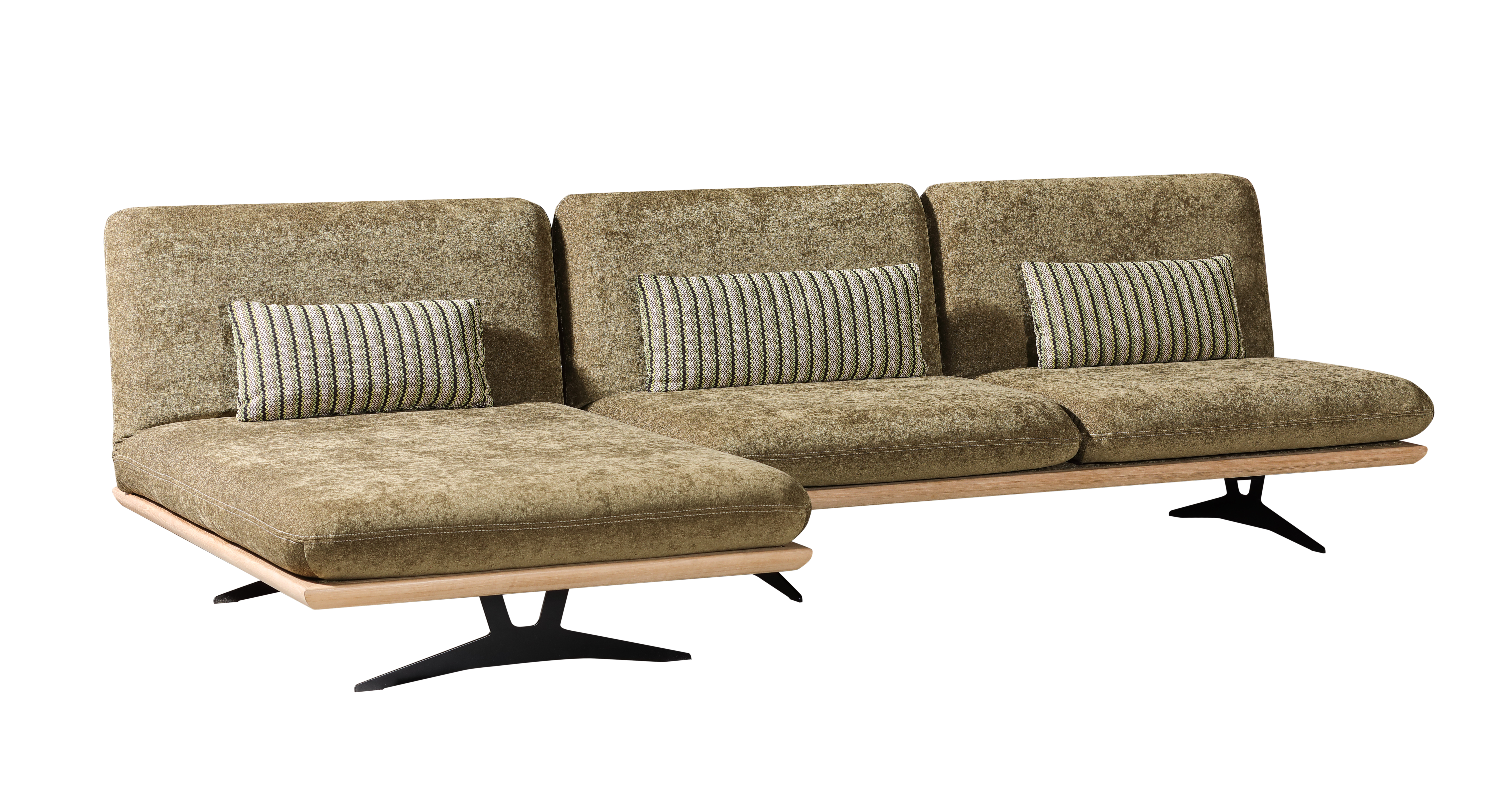 Ecksofa Palermo braun Stoff