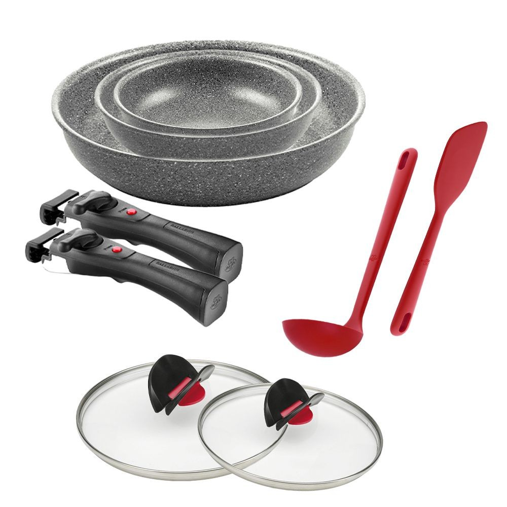 Pfannenset iLoveCooking grau Aluminium