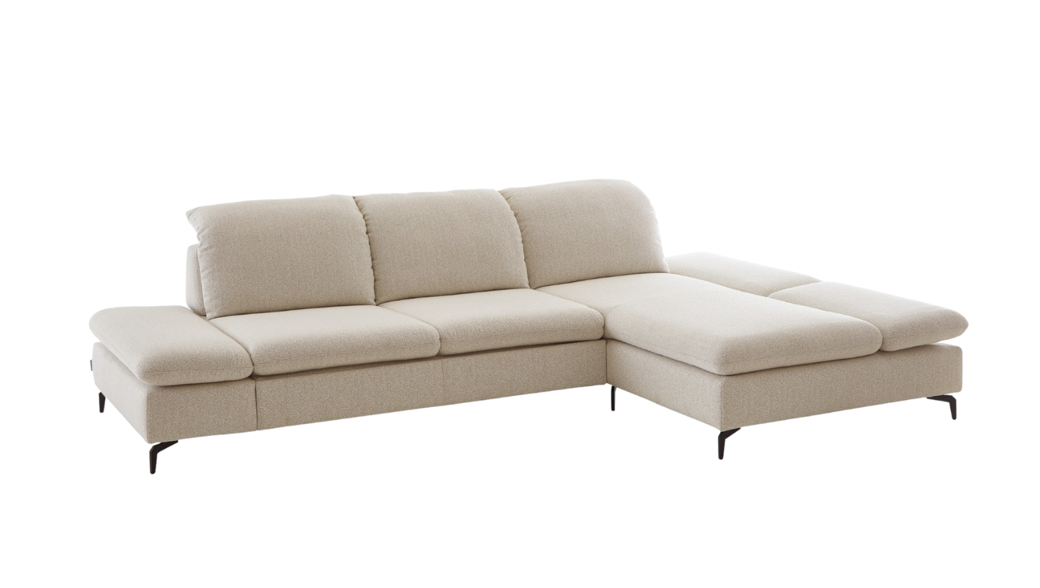 Divano angolare 15281 Select Venus Plus tessuto avorio