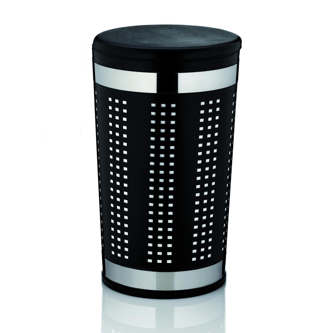 Scatola portabiancheria Sevilla in metallo nero